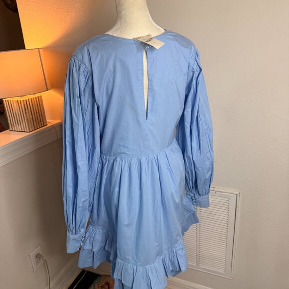 Maeve by Anthropologie Blue Ruffle Mini Dress – Size Small (NWT) - Picture 5 of 6